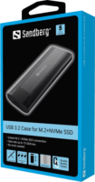Sandberg 136-39 M.2 USB 3.2 Külső SSD ház - Fekete