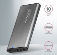Axagon EEM2-SG2 USB-C 3.2 Külső M.2 NVMe SSD ház - Ezüst