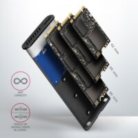 Axagon EEM2-SG2 USB-C 3.2 Külső M.2 NVMe SSD ház - Ezüst