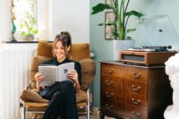 Lenco LS-430 Lemezlejátszó beépített hangszóróval - Barna