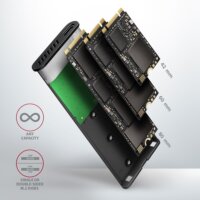 Axagon EEM2-SBC USB-C Külső M.2 SSD ház - Fekete