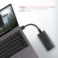 Axagon EEM2-SBC USB-C Külső M.2 SSD ház - Fekete
