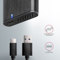 Axagon EEM2-SBC USB-C Külső M.2 SSD ház - Fekete