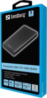Sandberg 420-63 Powerbank 38400mAh 100W (1.5-5A / 5-20V) - Fekete