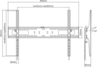 Nedis TVWM2170BK 60"-100" LCD TV/Monitor fali tartó - Fekete (1 kijelző)