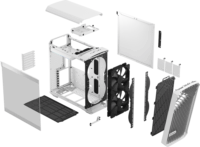 Fractal Design Torrent Compact White TG Clear Tint Számítógépház - Fehér