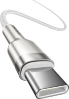 Baseus Cafule Series Metal Data Cable USB-C apa - USB-C apa 2.0 Adat és töltőkábel - Fehér (1m)