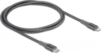 Delock 86631 USB-C apa 2.0 - Lightning apa Adat és töltőkábel - Szürke (1m)