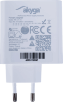 Akyga AK-CH-15 Hálózati USB-C + USB-A töltő - Fehér (65W)