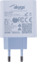 Akyga AK-CH-14 Hálózati USB-C + USB-A töltő - Fehér (45W)