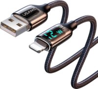 USAMS SJ543USB01 USB-A apa 2.0 - Lightning apa iPhone töltőkábel - Fekete (1.2m)