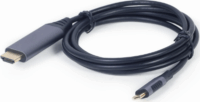 Gembird CC-USB3C-HDMI-01-6 USB-C apa 3.0 - HDMI apa kábel - Fekete/Szürke (1.8m)