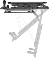 Maclean MC-880 32"- 70" LCD TV/Monitor Motoros mennyezeti tartó - Fekete