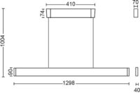 Philips Hue Ensis 5500lm LED Mennyezeti Függő Okos RGB LED Lámpa - Fehér