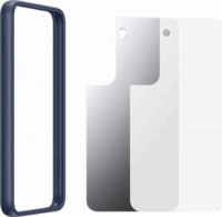 Samsung Galaxy S22+ Keretes Tok - Átlátszó/Kék