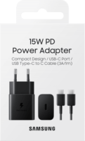 Samsung EP-T1510XBEGEU Hálózati USB-C töltő - Fekete (15W)