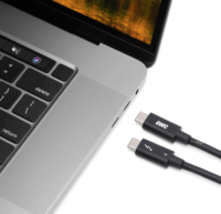 OWC Thunderbolt 4 USB-C apa - USB-C apa 4.0 Adat és töltőkábel - Fekete (0.7m)