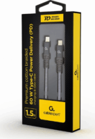 Cablexpert CC-USB2B-CMCM60-1.5M USB-C apa - USB-C apa 2.0 Adat és töltőkábel - Szürke (1.5m)