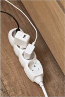 Emos 250V elosztó 4 aljzatos 1.5m - Fehér