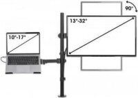 Manhattan 462136 10"-32" LCD TV/Monitor és notebook asztali tartó kar - Fekete (1 kijelző)