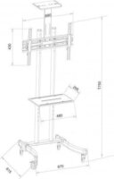 Techly ICA-TR23 32"-70" LCD TV/Monitor állvány - Fekete (1 kijelző)