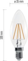 Emos LED Candle izzó 4W 465lm 2700K E14 - Meleg fehér