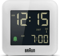 Braun BC 08 W-DCF Rádióvezérelt ébresztőóra - Fehér