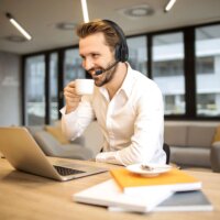 Audiocore AC864 Wireless Headset - Fekete