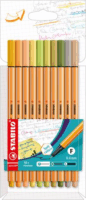 Stabilo Point 88 0.4mm Tűfilc készlet - Vegyes színek (10 db / csomag)