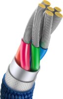 Baseus Crystal Shine Series USB-A apa - USB-C apa 2.0 Adat és töltőkábel - Kék (2m)