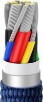 Baseus Crystal Shine Series USB-C apa - USB-C apa 2.0 Adat és töltőkábel - Kék (1.2m)