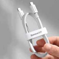 Baseus Superior Series USB-C apa - USB-C apa 2.0 Adat és töltőkábel - Fehér (2m)