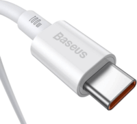 Baseus Superior Series USB-C apa - USB-C apa 2.0 Adat és töltőkábel - Fehér (2m)