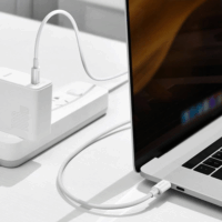 Baseus Superior Series USB-C apa - USB-C apa 2.0 Adat és töltőkábel - Fehér (2m)
