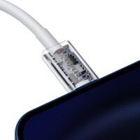 Baseus Superior Series USB-C apa 2.0 - Lightning apa Adat és töltőkábel - Fehér (1.5m)