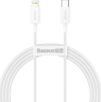 Baseus Superior Series USB-C apa 2.0 - Lightning apa Adat és töltőkábel - Fehér (1.5m)