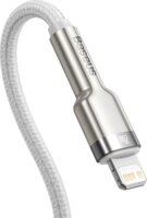 Baseus Cafule Series USB-C apa 2.0 - Lightning apa Adat és töltőkábel - Fehér/Ezüst (1m)