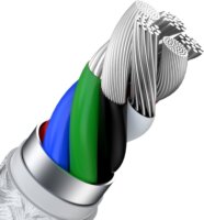 Baseus Cafule Series USB-C apa 2.0 - Lightning apa Adat és töltőkábel - Fehér/Ezüst (1m)