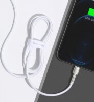 Baseus Cafule Series USB-C apa 2.0 - Lightning apa Adat és töltőkábel - Fehér/Ezüst (1m)