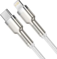 Baseus Cafule Series USB-C apa 2.0 - Lightning apa Adat és töltőkábel - Fehér/Ezüst (1m)