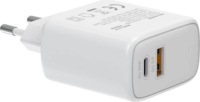 Savio LA-06 USB-A / USB-C Hálózati Gyorstöltő Adapter 30W - Fehér