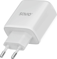 Savio LA-06 USB-A / USB-C Hálózati Gyorstöltő Adapter 30W - Fehér