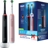 Oral-B Pro 3 3900 Elektromos fogkefe Duo Pack (2db) Fekete / Pink