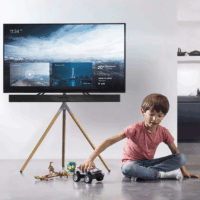 One For All WM7472 32"-65" LCD TV/Monitor tartó Padló állvány - Világos (1 kijelző)