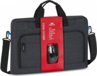 RivaCase 8058 17.3" Notebook táska vezeték nélküli egérrel - Fekete