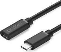 Ugreen 10387 USB-C apa - USB-C anya 3.1 Hosszabbító kábel - Fekete (1m)