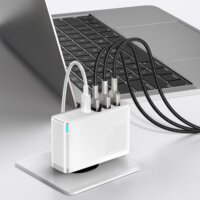 Baseus GaN2 Pro Hálózati USB-C / USB-A töltő - Fehér (100W)