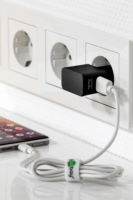 Goobay 44951 Hálózati USB-A töltő - Fekete (5V / 2.4A)