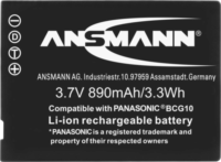 Ansmann A-Pan (DMW-BCG10) akkumulátor Panasonic fényképezőgépekhez 890mAh