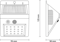 Entac ESL-2W-SMD-PL 200lm Napelemes mozgásérzékelős fali LED lámpa